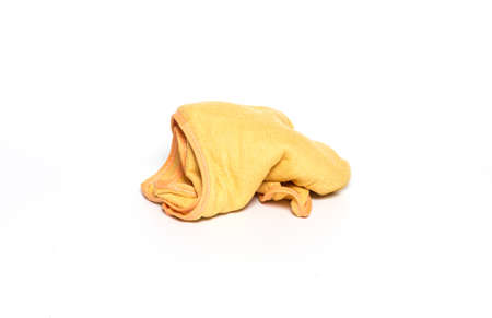 Microfiber fabric cloth on white background.の写真素材