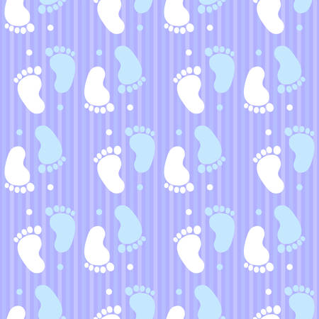 seamless baby footprints background vector illustrationのイラスト素材