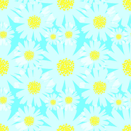 seamless daisy background vector illustrationのイラスト素材
