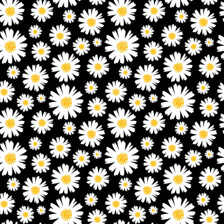 seamless daisy background vector illustrationのイラスト素材