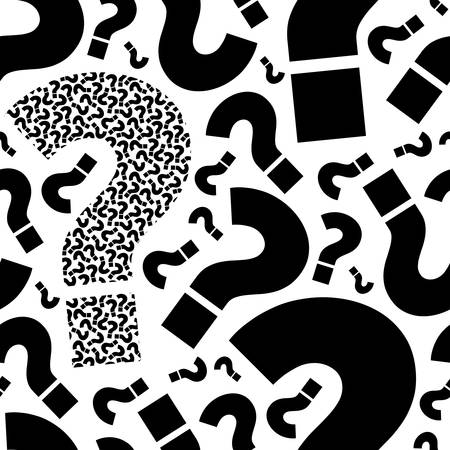 Question mark seamless pattern background.のイラスト素材