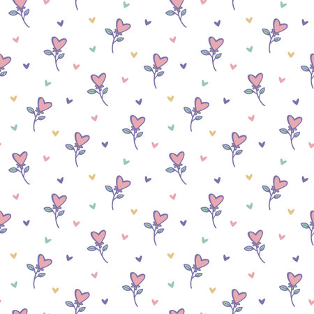 seamless heart pattern vector illustration