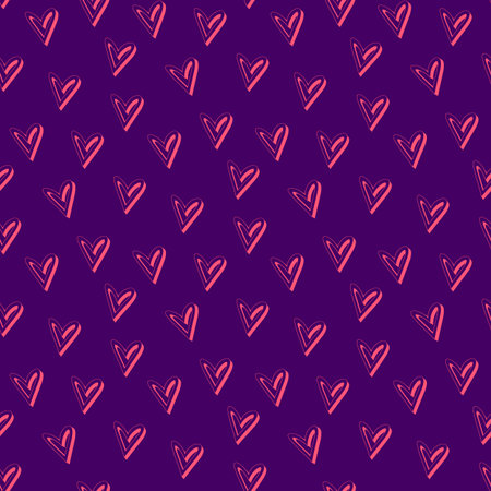 seamless heart pattern vector illustration