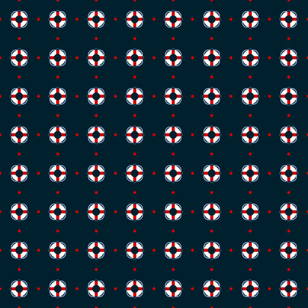 seamless life buoy pattern vector illustration