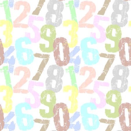 seamless numbers pattern vector illustrationのイラスト素材