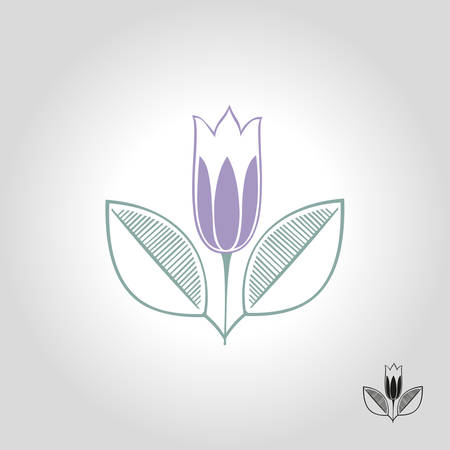 Flower logo, icon and symbol vector illustrationのイラスト素材