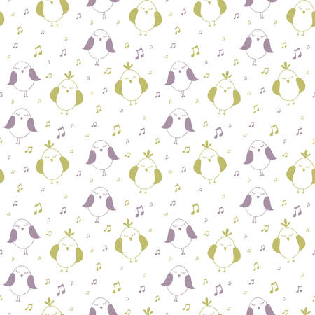 seamless bird pattern vector illustrationのイラスト素材