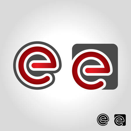 letter E icon and symbol vector illustrationのイラスト素材