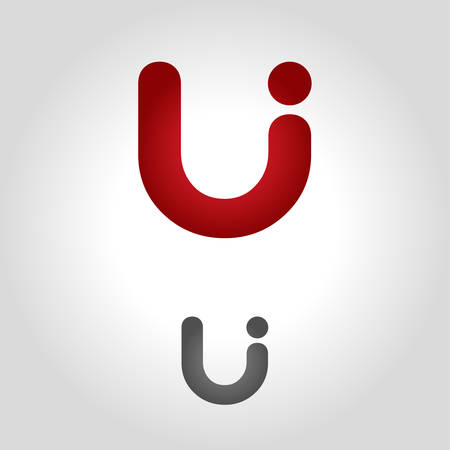letter u logo, icon and symbol vector illustrationのイラスト素材