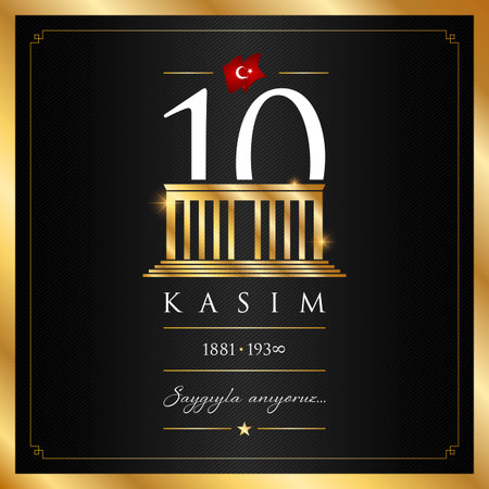 10 November, ATATURK Death Day anniversary.のイラスト素材