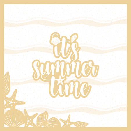 it is summer time background vector illustrationのイラスト素材