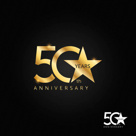 50 years anniversary icon and symbol vector illustrationのイラスト素材