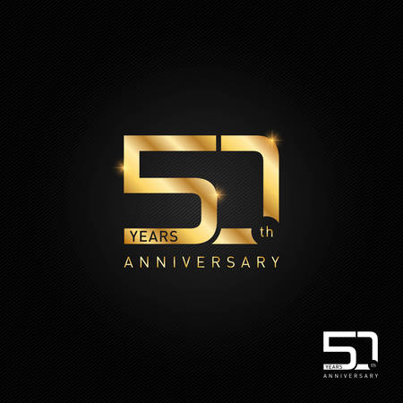 50 years anniversary icon and symbol vector illustrationのイラスト素材