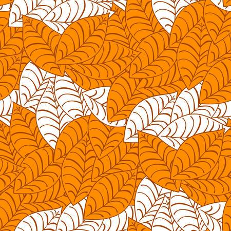 seamless autumn leaf pattern vector illustrationのイラスト素材