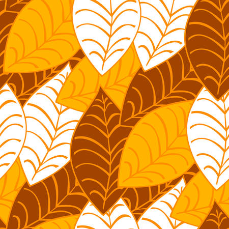 seamless autumn leaf pattern vector illustrationのイラスト素材