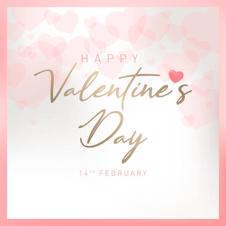 happy valentines day greeting card vector illustrationのイラスト素材