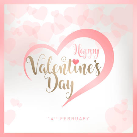 happy valentines day greeting card vector illustrationのイラスト素材