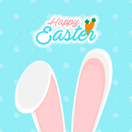 happy easter day greeting card vector illustrationのイラスト素材