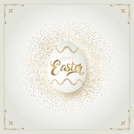 happy easter day greeting card vector illustrationのイラスト素材