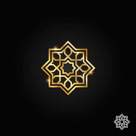 islamic oriental, geometric motif. traditional islamic, arabic, persian and ottoman design vector illustrationのイラスト素材