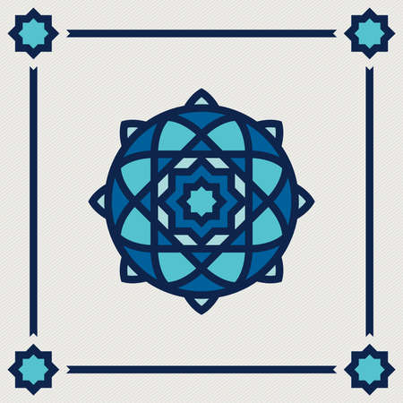 islamic oriental, geometric motif. traditional islamic, arabic, persian and ottoman design vector illustrationのイラスト素材