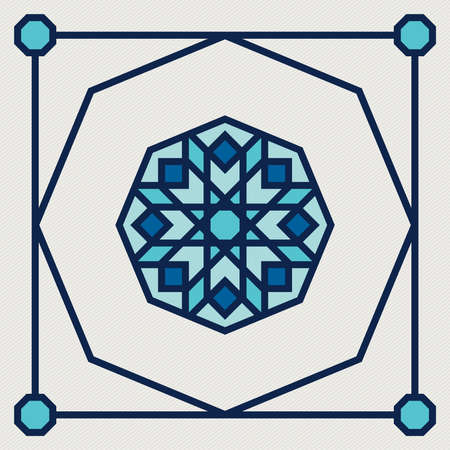 islamic oriental, geometric motif. traditional islamic, arabic, persian and ottoman design vector illustrationのイラスト素材
