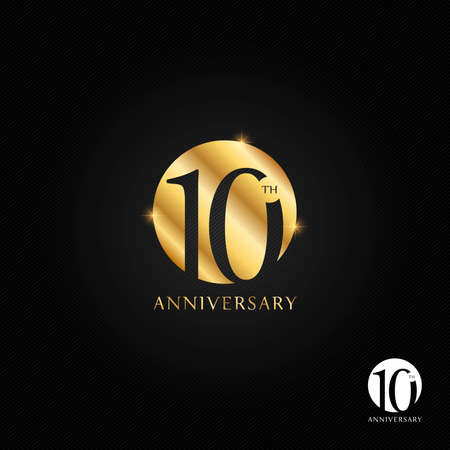 10 years anniversary icon and symbol vector illustrationのイラスト素材