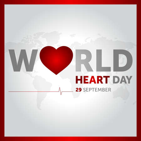 29 september world heart day concept design vector illustrationのイラスト素材