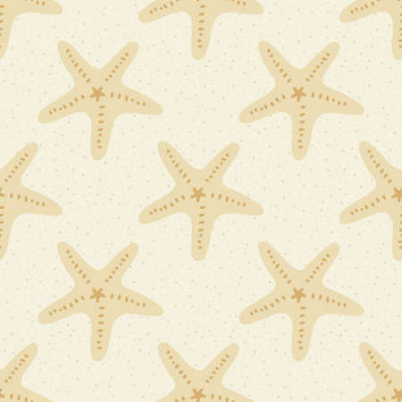 seamless seamless sea star, starfish pattern and background vector illustrationのイラスト素材