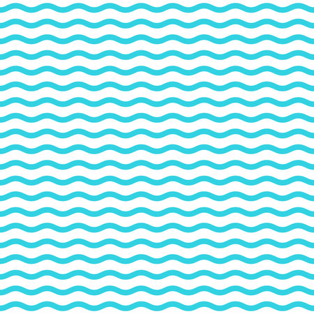 seamless water wave line pattern and background vector illustrationのイラスト素材