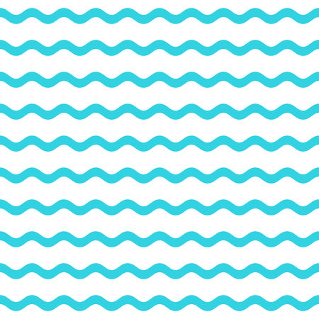 seamless water wave line pattern and background vector illustrationのイラスト素材