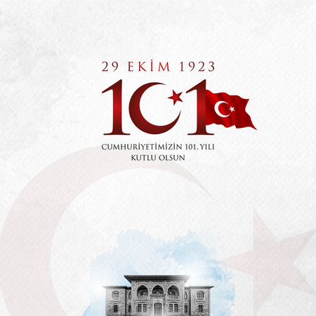29 October Republic Day vector illustration. (29 October, Republic Day Turkey celebration card.)のイラスト素材