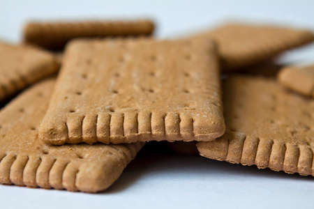 Tasty biscuits isolated on white.の写真素材