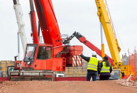 Constructing a new waste plant. Organic waste plant.