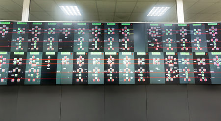 The control room of the subway traffic.
