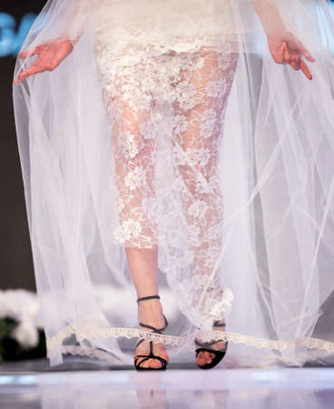 A female model walks the runway with a wedding dress during the 2016 Sofia Fashion Weekの写真素材