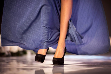 A female model walks the runway during the 2016 Fashion Week Show