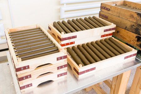 RPG explosives in one of Bulgaria's arms factory. The facility produces and assembles...