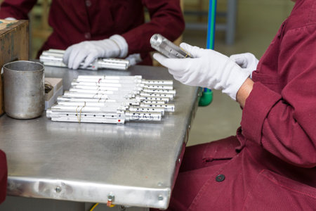 Arsenal workers are producing detonators in one of Bulgaria's arms factory. The facility produces...