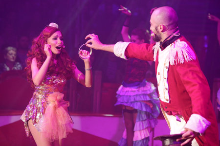 Sofia, Bulgaria - November 6, 2016: Performers are acting during the  musical show in Sofia's circus.のeditorial素材