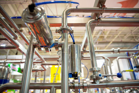 Milk pasteurization system is shown at a food and drink exhibition. Heat Treatments. Pasteurization...