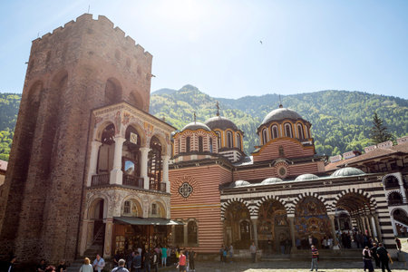 Rila, Bulgaria - 29 April 2018: Rila Monastery of Saint Ivan of Rila, better known as the Rila...