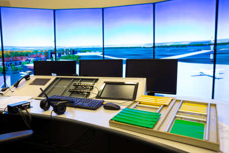 Air traffic control simulator station.の写真素材