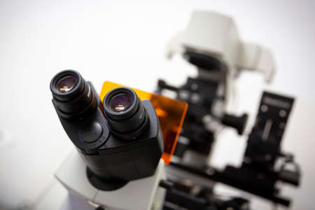 Microscope lenses of a modern equipment for biological research.の写真素材