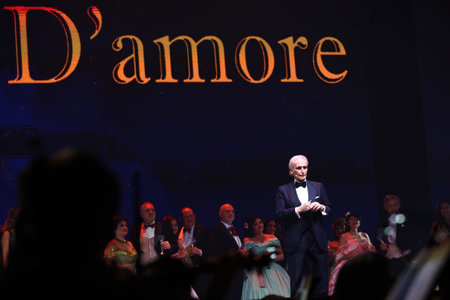Sofia, Bulgaria - 19 December, 2021: Spanish operatic tenor JosÃ© Carreras sings during the opera concert Opera D'amore.のeditorial素材