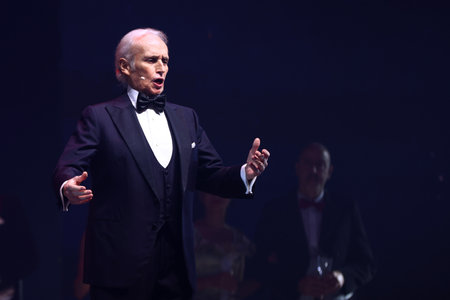 Sofia, Bulgaria - 19 December, 2021: Spanish operatic tenor JosÃ© Carreras sings during the opera concert Opera D'amore.のeditorial素材