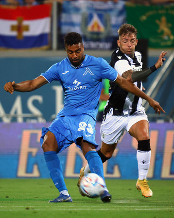 Sofia, Bulgaria - 21 July, 2022: Players are seen in action during the UEFA Europa Conference League qualification soccer match between Levski Sofia and PAOK FC.のeditorial素材