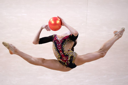 Sofia, Bulgaria - 14 September, 2022: Darja Varfolomeev of Germany in action during the 39th FIG Rhythmic Gymnastics World Championships.のeditorial素材