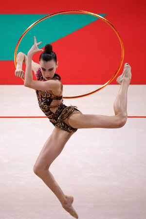 Sofia, Bulgaria - 14 September, 2022: Darja Varfolomeev of Germany in action during the 39th FIG Rhythmic Gymnastics World Championships.のeditorial素材