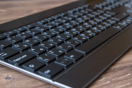 Keyboard of computer close up. Technology, business or education concept